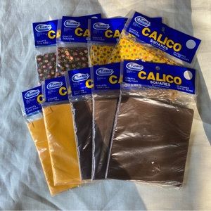 NWT Lot of 9 packages vintage Raymar pre-cut 6" calico fabric squares